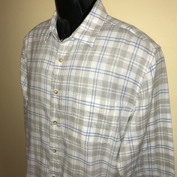 Men's Faherty Stretch Featherweight Flannel Long Sleeve Shirt-Size M (MWF2109) - Picture 10 of 13